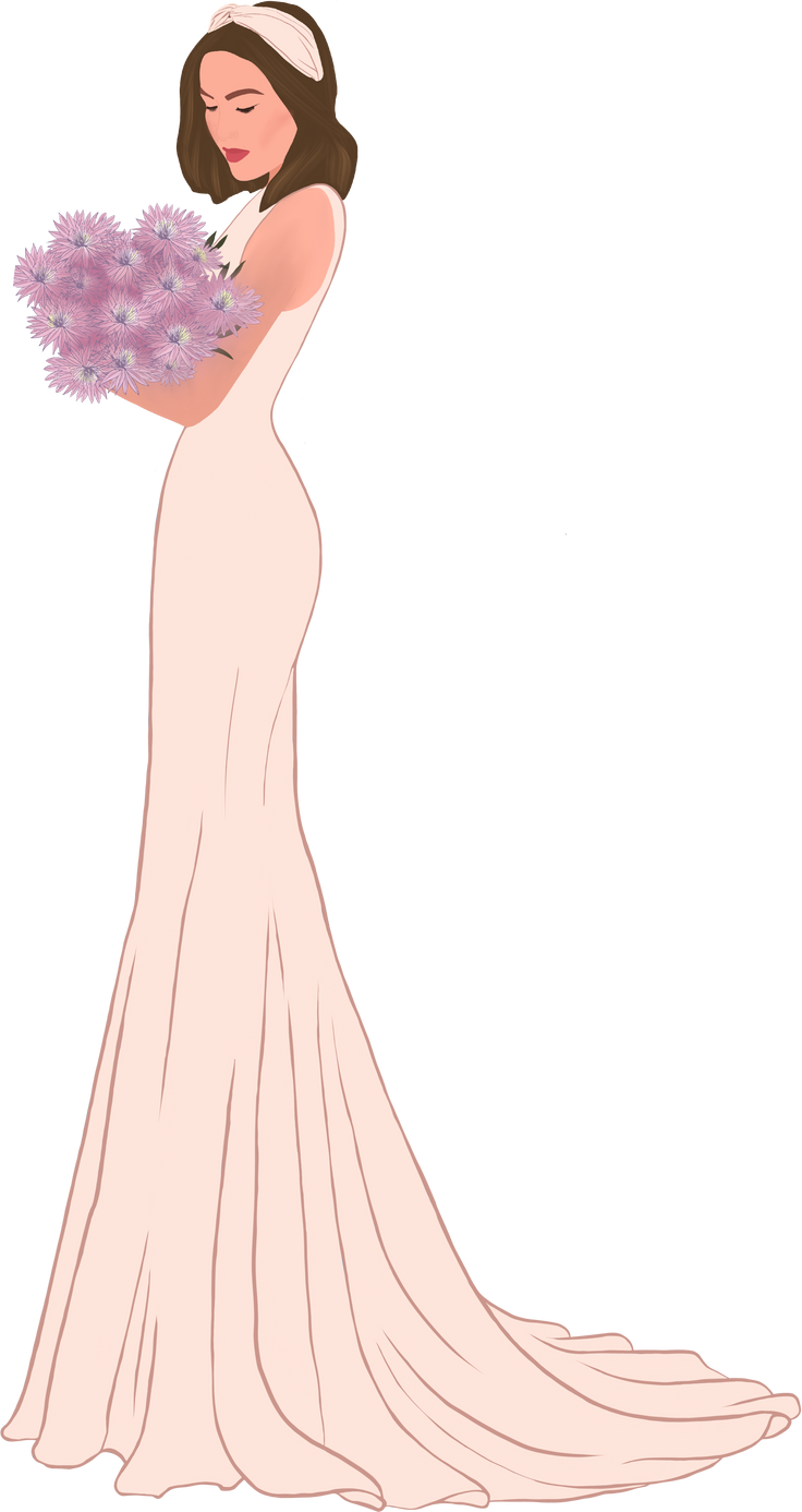 Bride flat illustration